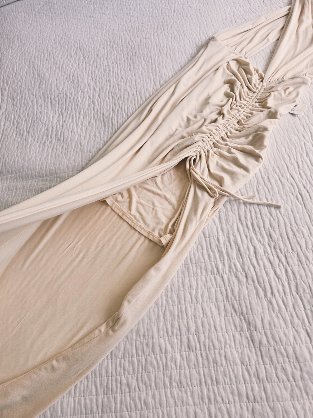 Halter Ruched Side Maxi Dress - Picture 3 of 6